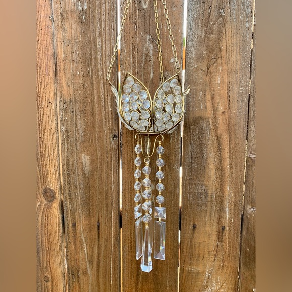 Lotus Crystal Chandelier Candle Holder Wind Chime Sun Catcher Mobile - Picture 5 of 11